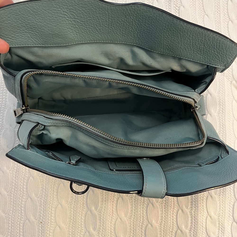 Coach Teal Leather Satchel - Picture 10 of 12